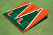 University Of Miami Hunter And Orange Matching Triangle Cornhole Boards