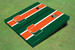 University Of Miami Orange And Hunter Matching Long Stripe Cornhole Boards