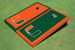 University Of Miami Alternating Border Cornhole Boards