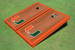University Of Miami Orange Rosewood Matching Borders Cornhole Boards