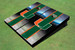 University Of Miami Matching Hunter Field Long Stripe Themed Cornhole Boards