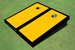 Yellow And Black Matching Border Custom Cornhole Board