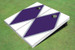Purple And White Matching Diamond Custom Cornhole Board Purple And White Matching Diamond Custom Cornhole Board