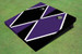 Black And Purple Alternating Diamond Custom Cornhole Board Black And Purple Alternating Diamond Custom Cornhole Board