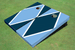 Unci Blue And Navy Alternating Diamond Custom Cornhole Board Unci Blue And Navy Alternating Diamond Custom Cornhole Board