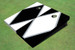 White And Black Alternating Diamond Custom Cornhole Board