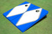 White And Royal Matching Diamond Custom Cornhole Board White And Royal Matching Diamond Custom Cornhole Board