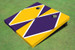 Yellow And Purple Alternating Diamond Custom Cornhole Board