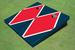 Red And Navy Matching Diamond Custom Cornhole Board Red And Navy Matching Diamond Custom Cornhole Board