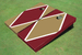 Dark Gold And Maroon Alternating Diamond Custom Cornhole Board Dark Gold And Maroon Alternating Diamond Custom Cornhole Board