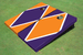 Orange And Purple Alternating Diamond Custom Cornhole Board Orange And Purple Alternating Diamond Custom Cornhole Board
