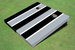 Black And Gray Alternating Long Stripe Custom Cornhole Board Black And Gray Alternating Long Stripe Custom Cornhole Board