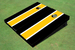 Yellow And Black Matching Long Stripe Custom Cornhole Board Yellow And Black Matching Long Stripe Custom Cornhole Board