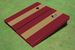 Dark Gold And Maroon Matching Long Stripe No Stripe Custom Cornhole Board Dark Gold And Maroon Matching Long Stripe No Stripe Custom Cornhole Board