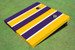 Purple And Yellow Alternating Long Stripe Custom Cornhole Board Purple And Yellow Alternating Long Stripe Custom Cornhole Board