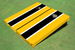 Black And Yellow Matching Long Stripe Custom Cornhole Board