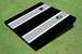 Gray And Black Matching Long Stripe Custom Cornhole Board Gray And Black Matching Long Stripe Custom Cornhole Board
