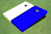 White And Royal Alternating Solid Custom Cornhole Board White And Royal Alternating Solid Custom Cornhole Board