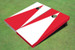 White And Red Alternating No Stripe Triangle Set
