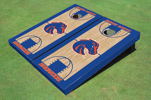 Boise State University Orange Matching Basketball Court Custom Cornhole  Boards