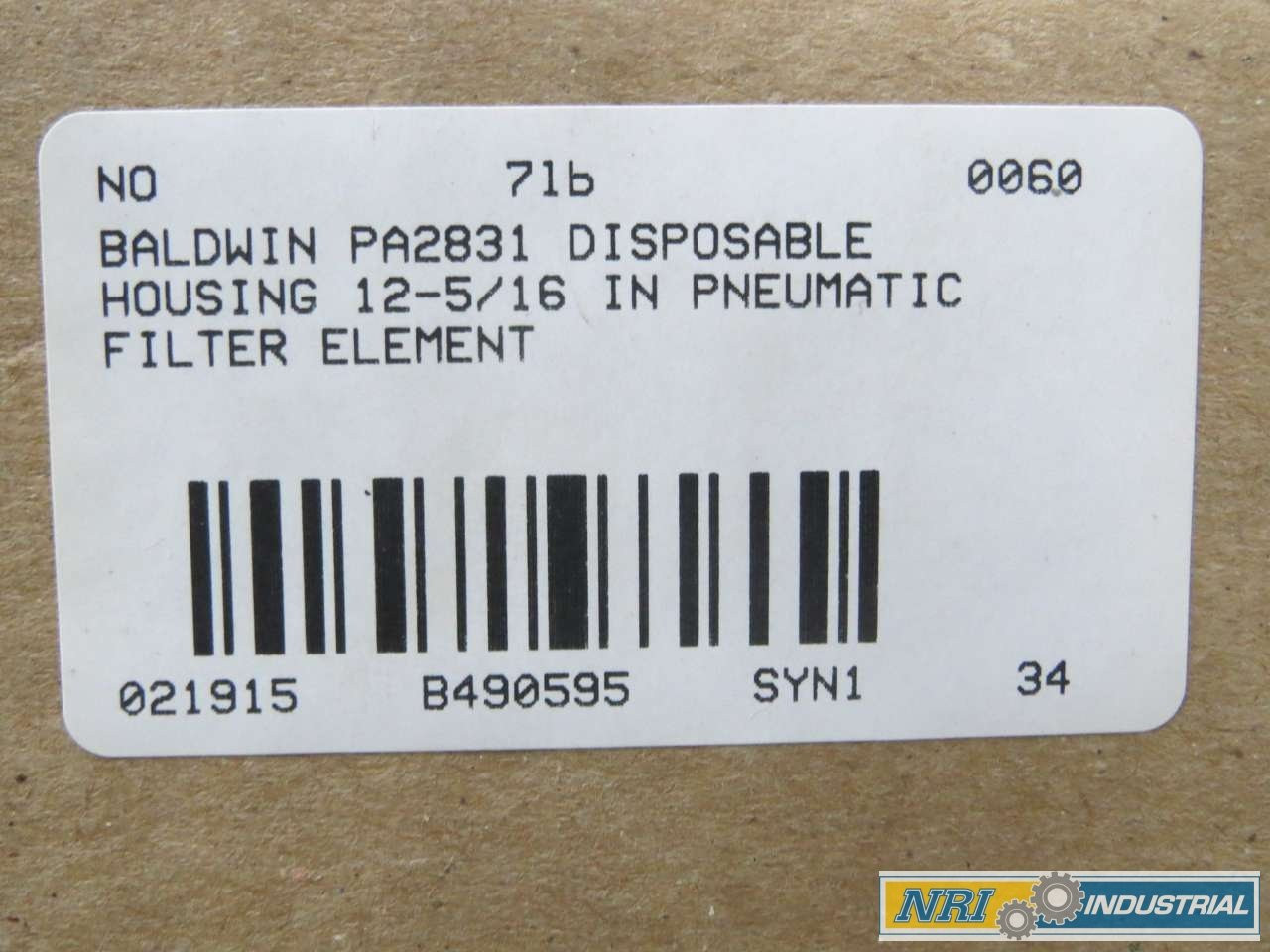 Baldwin PA2831 Air Element Baldwin PA2831 Air Element