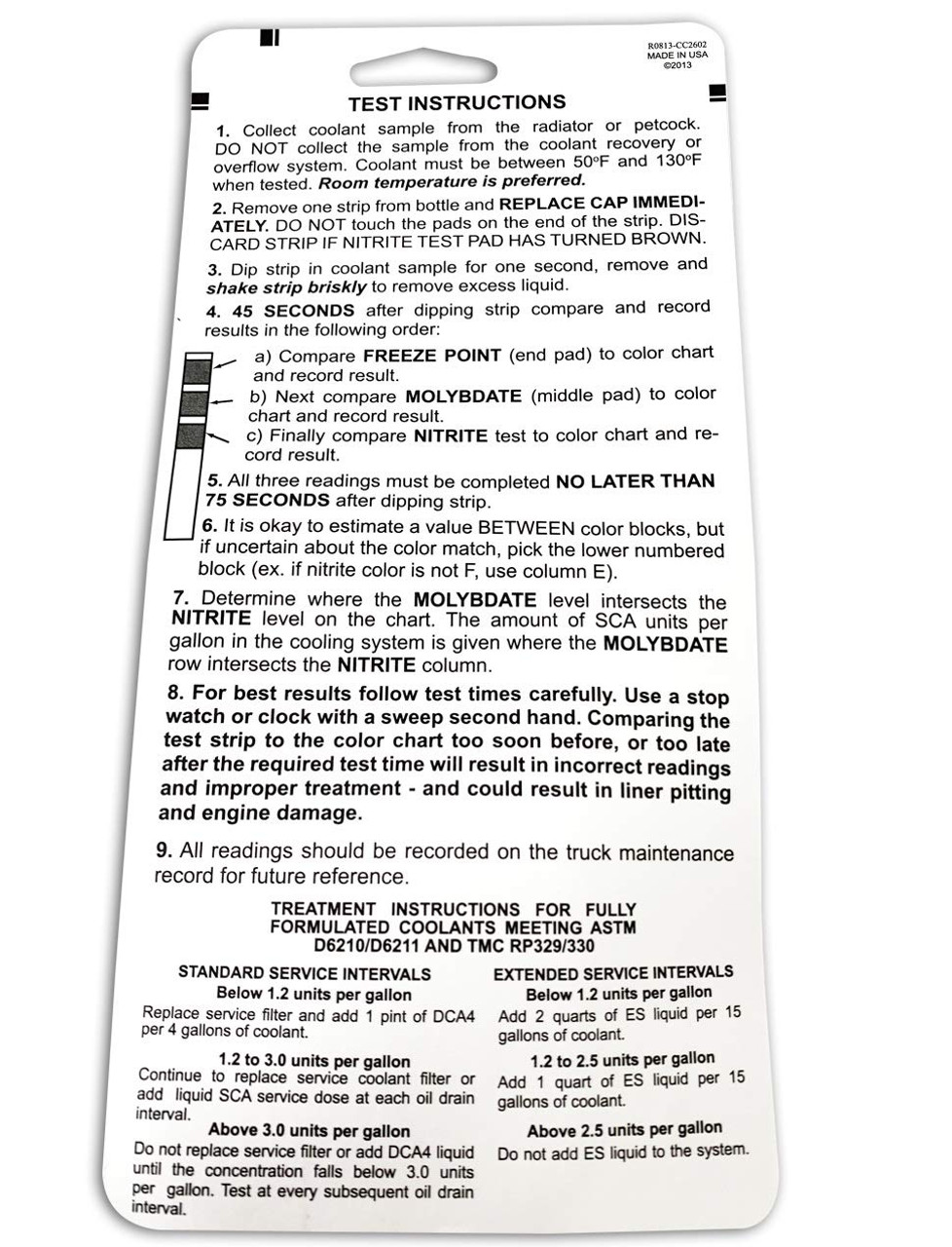 Fleetguard CC2602 Coolant Test Strips