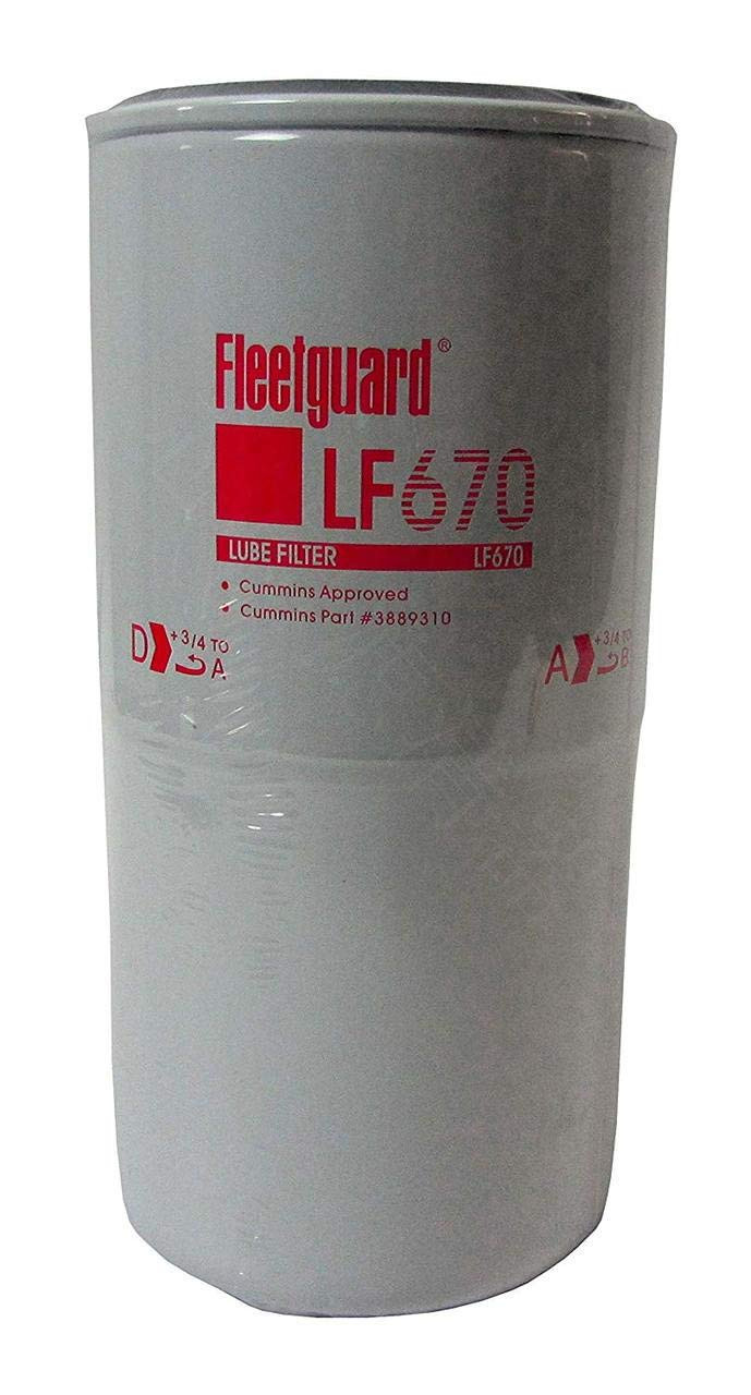 Fleetguard LF670 Oil Filter Cellulose SpinOn