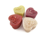 Beeswax Detailed Heart Votive Candles in Assorted Colors