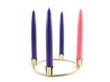 Beeswax Advent Taper Candles in Purple and Pink