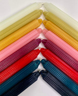 10" Beeswax Hollow Taper Candles in Assorted Colors