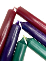 12" Solid Beeswax Taper Candles in Assorted Colors