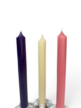 Single Solid Advent Candles- Purple, Ivory, and Pink