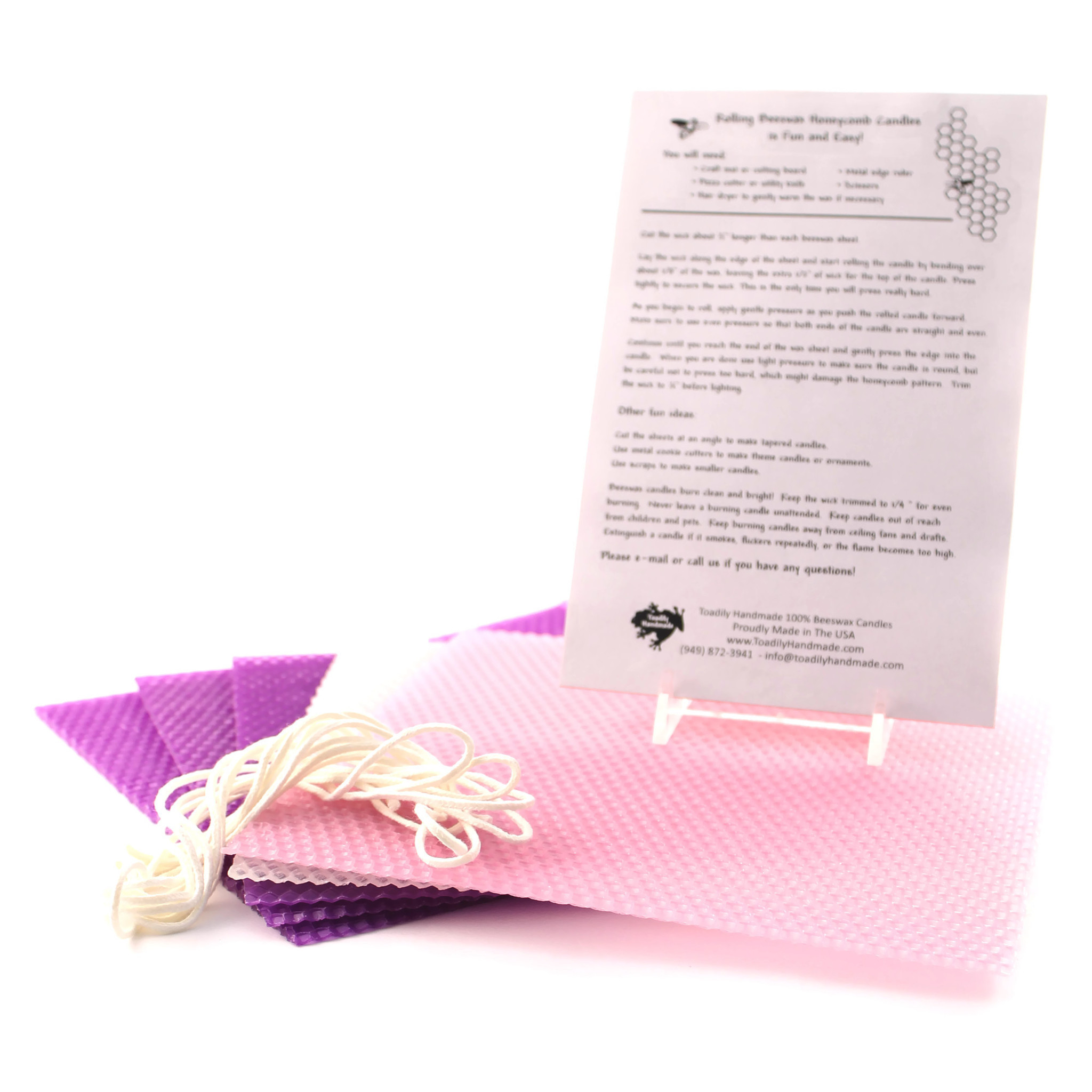 Pink Beeswax Sheets for Candle Making : : Home