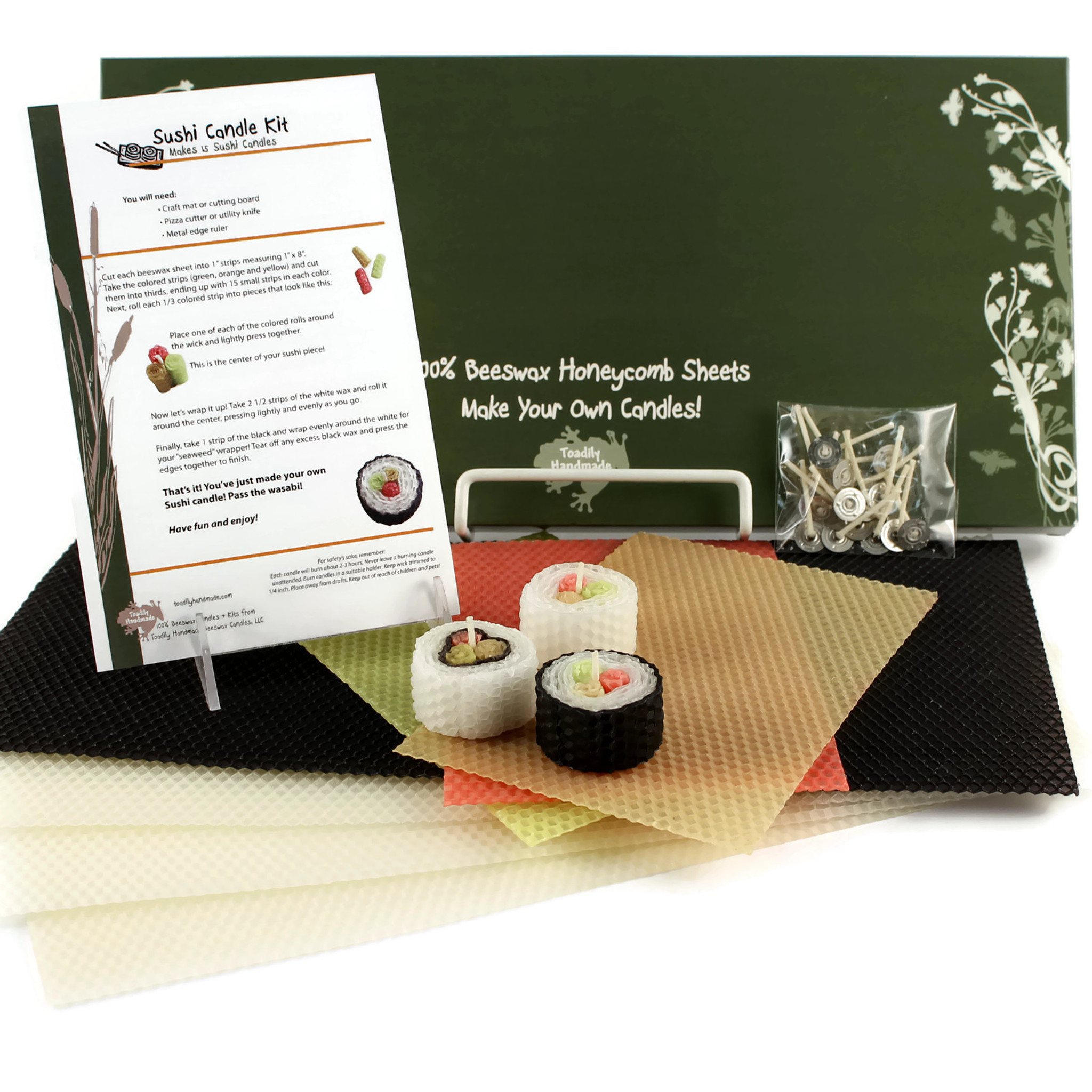 Make Your Own Beeswax Candle Kit DIY Candlemaking Craft Gift 