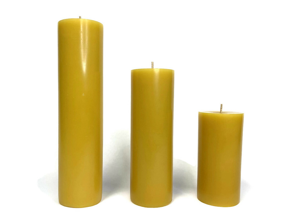 Toadily Handmade Beeswax Candles 100 Natural Beeswax Tapers, Pillars