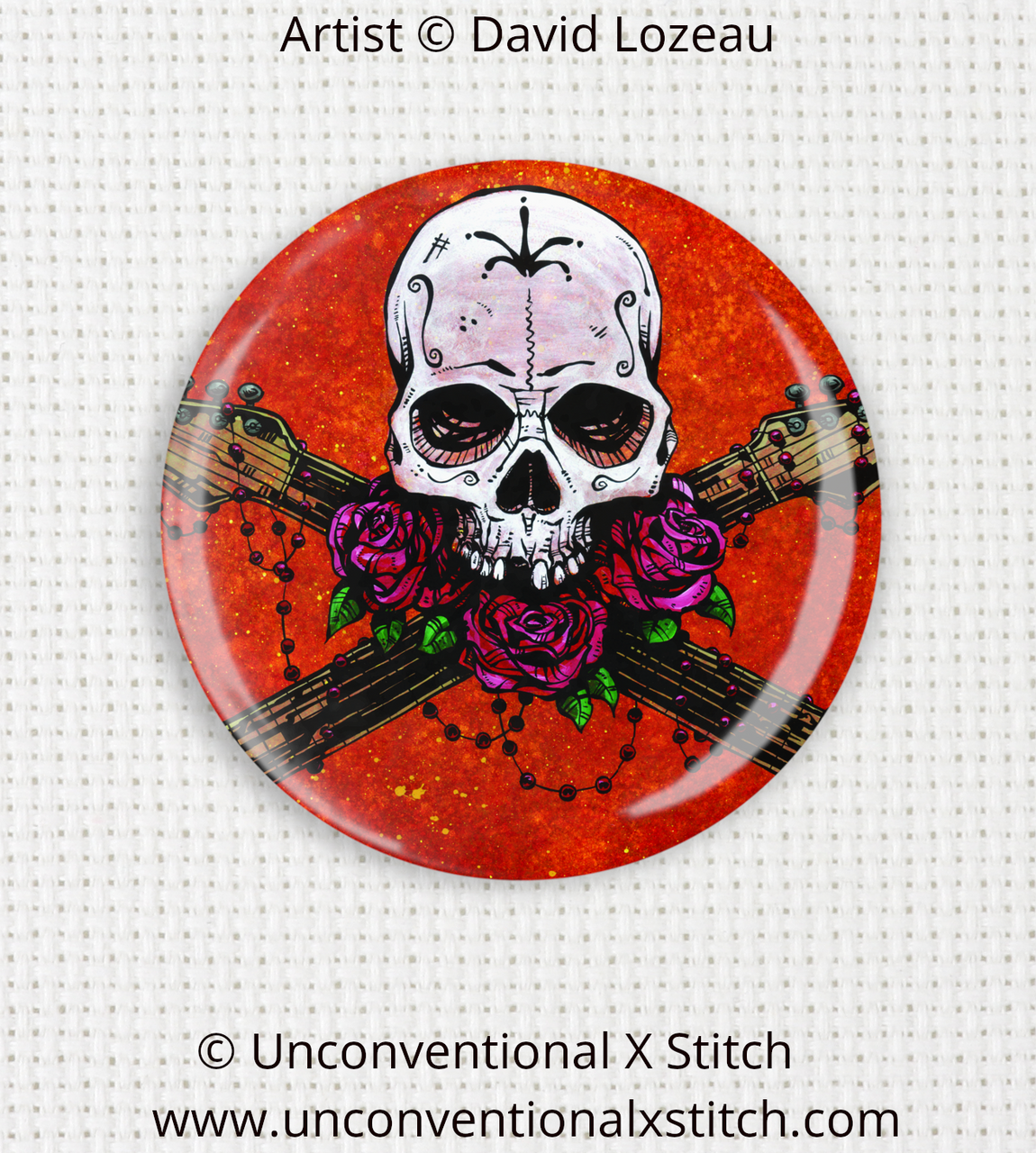 Skull Needle Minder Magnetic Needle Minder Hand Embroidery Cross Stitch Red  Skull Design Embroidery Supplies 
