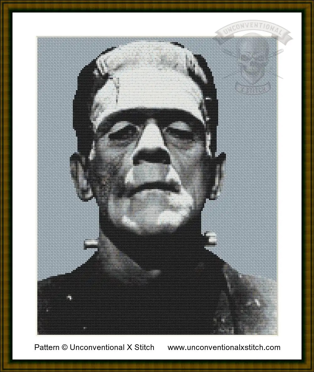 Frankenstein cross stitch pattern | Unconventional X Stitch