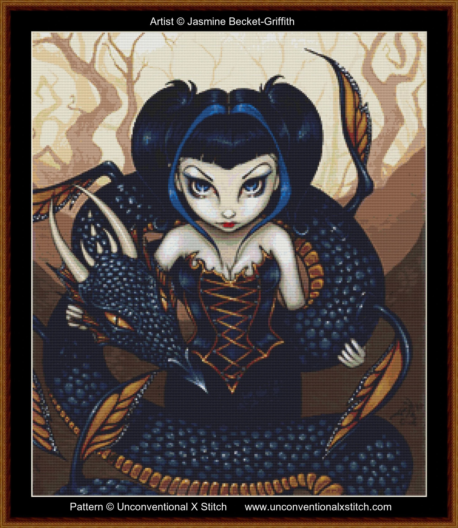 Dark Snow cross stitch pattern Unconventional X Stitch