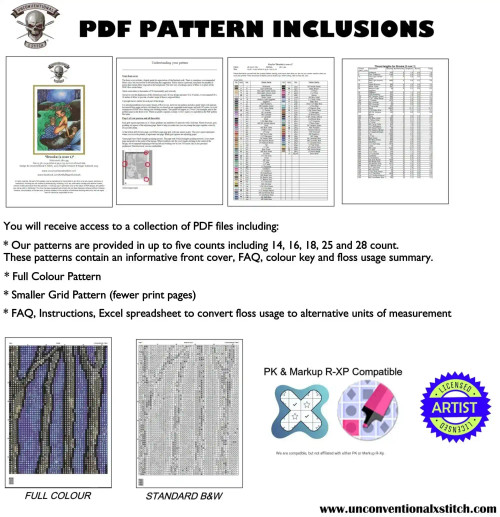 Entangled cross stitch pattern