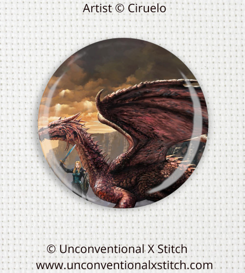 Aryssa Dragon Rider needle minder - Ciruelo Aryssa Dragon Rider needle minder - Ciruelo