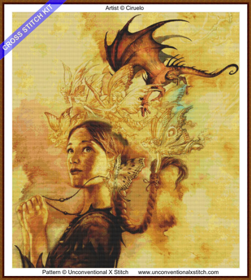 Of Fae and Dragons cross stitch kit 