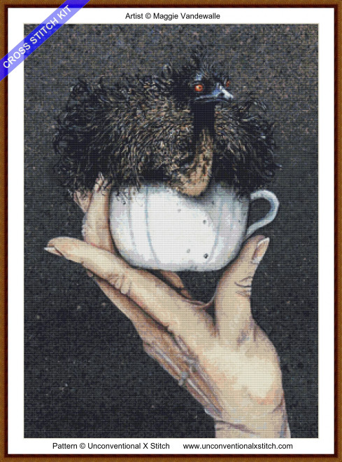 Teacup Emu cross stitch kit