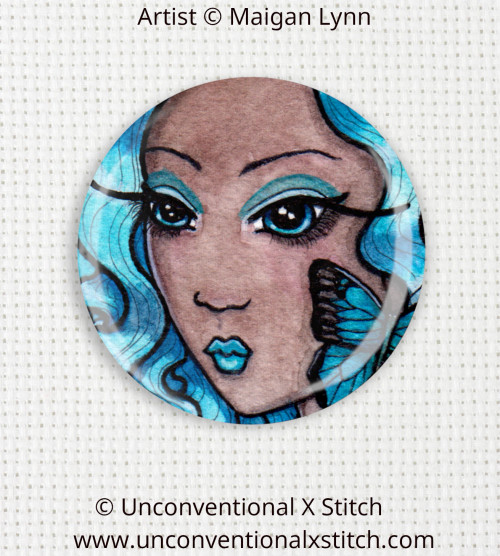 Butterfly Beauties Turquoise Swallowtail needle minder - Maigan Lynn