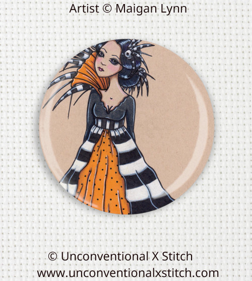 Eudora Rosalie Blackthron Drawlloween needle minder - Maigan Lynn