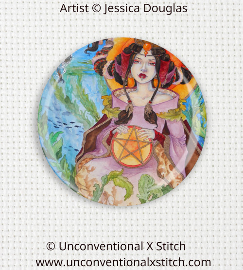 Queen of Pentacles needle minder - Jessica Douglas