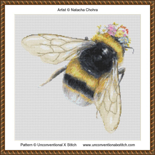 Queen Bee cross stitch pattern