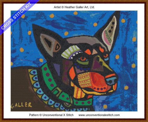 Australian Kelpie cross stitch kit