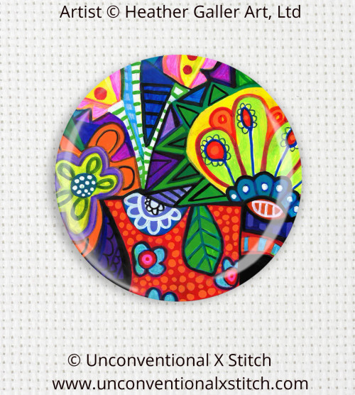 Flowers 13 needle minder - Heather Galler Art, Ltd