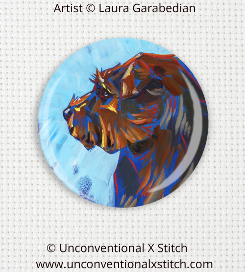 Border Terrier Portrait needle minder - Laura Garabedian