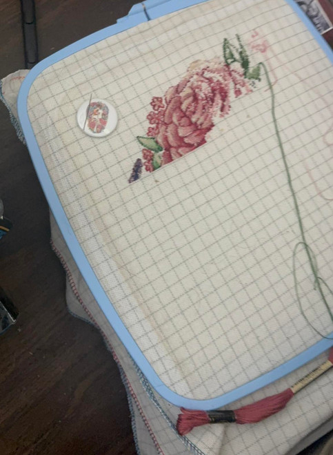 Flowers Fox cross stitch pattern